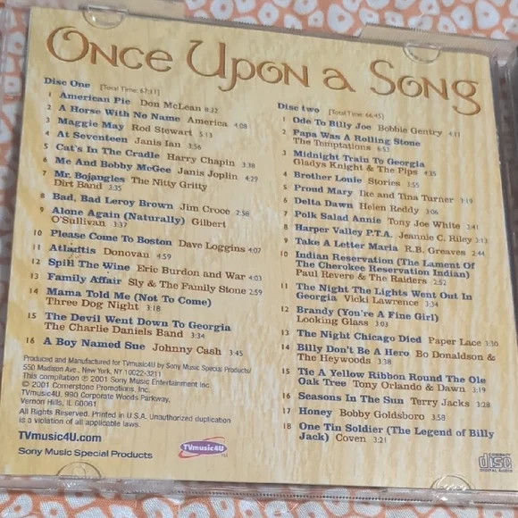 Once Upon a Song CD - Picture 3 of 4